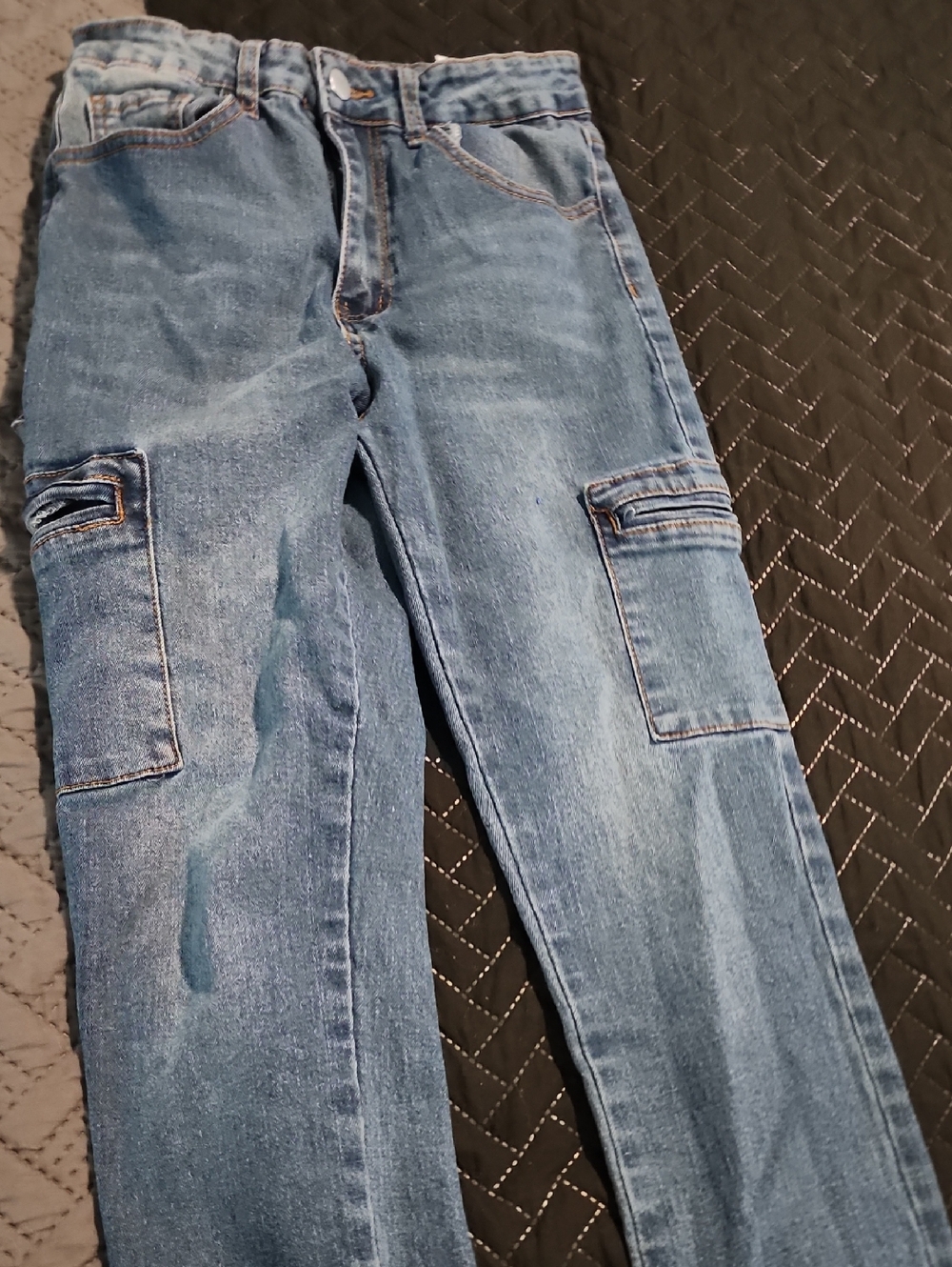 Men's Blue Cargo Pocket Jeans